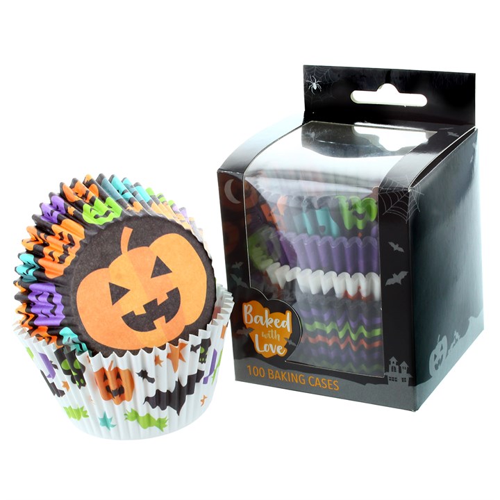 Baked with Love Trick or Treat Halloween Baking Cases - Pack of 100