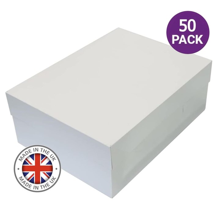 50 Oblong Cake Boxes - 12 x 9 x 6in
