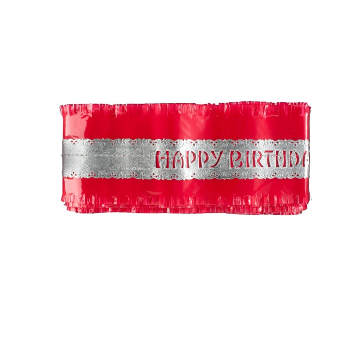 Happy Birthday Cake Frill - 22m - Pink
