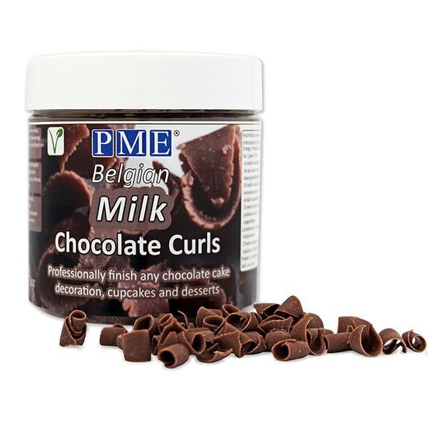PME Milk Belgian Chocolate Curls - 85g