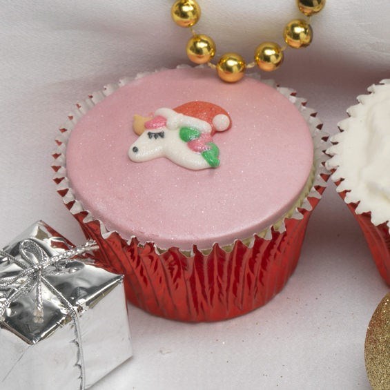 Culpitt Christmas Unicorns Sugar Cake Topper Decorations - Pack of 250