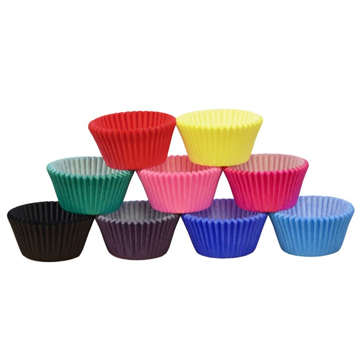Assorted Rainbow Muffin Cases - 225 pack