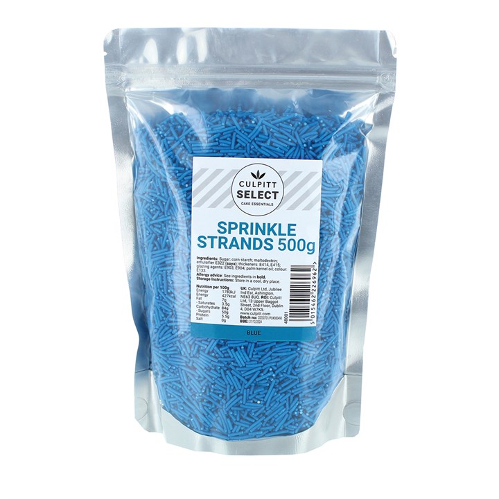 500g Culpitt Select Sprinkle Strands - Blue