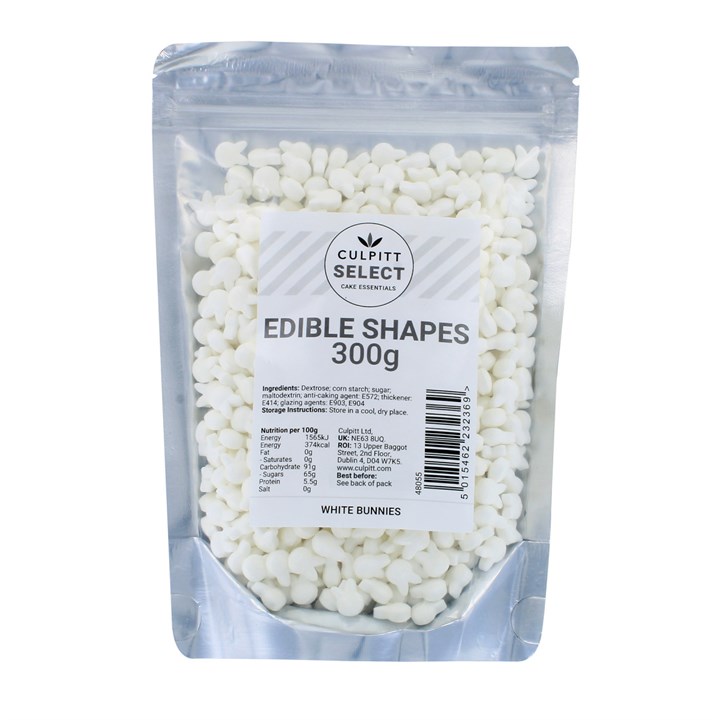 300g Culpitt Select Edible Bunnies- White