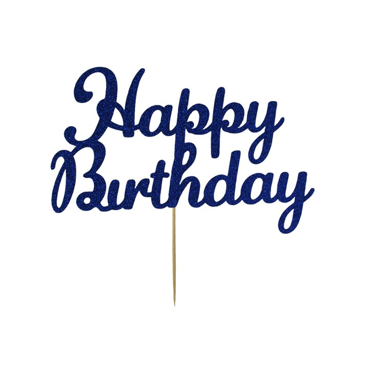 Kelsi Marsh Happy Birthday Topper Navy Blue