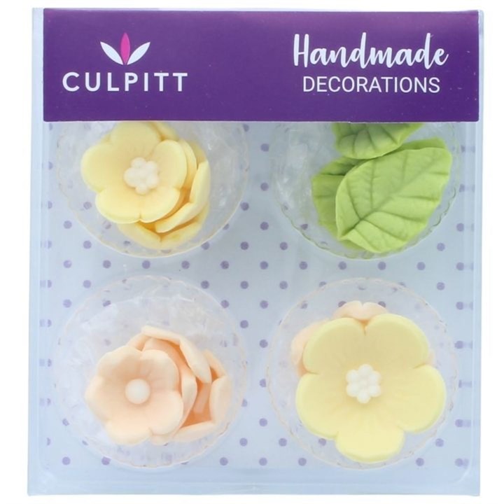 Culpitt Lemon Flower and Leaves - 16 pieces-single