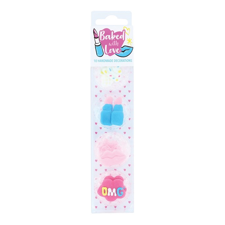 Baked with Love Tutti Frutti Sugar Cake Decorations - Pack of 10
