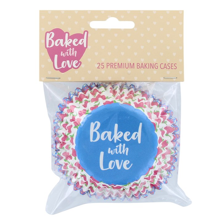 Baked with Love Rosebud Foil Baking Cases - Pack of 25