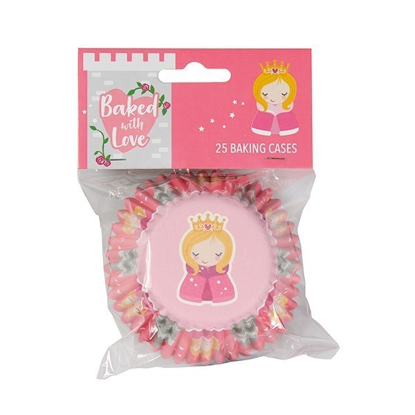 Baked with Love Princess Foil Baking Cases - Pack of 25