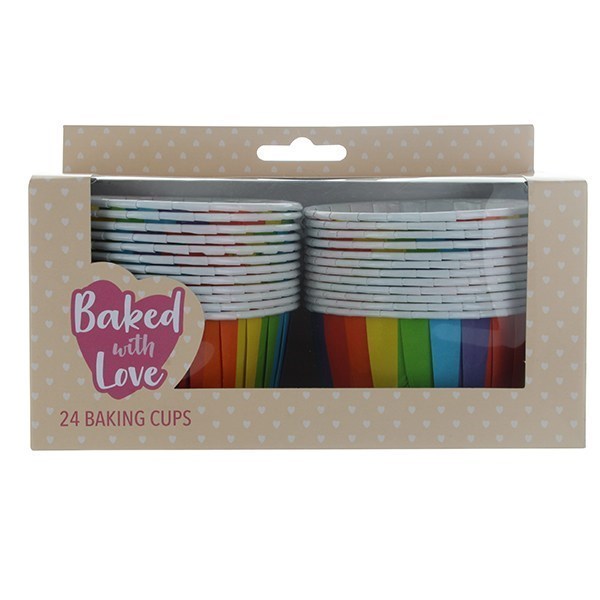 Rainbow Baking Cups - Pack of 24 - Boxed 6