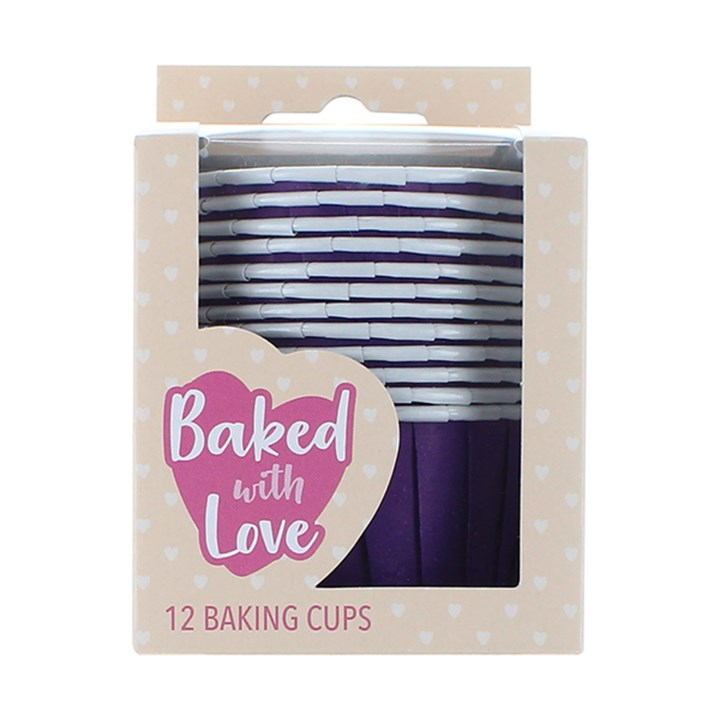 Baked with Love Purple Baking Cups - Pack of 12