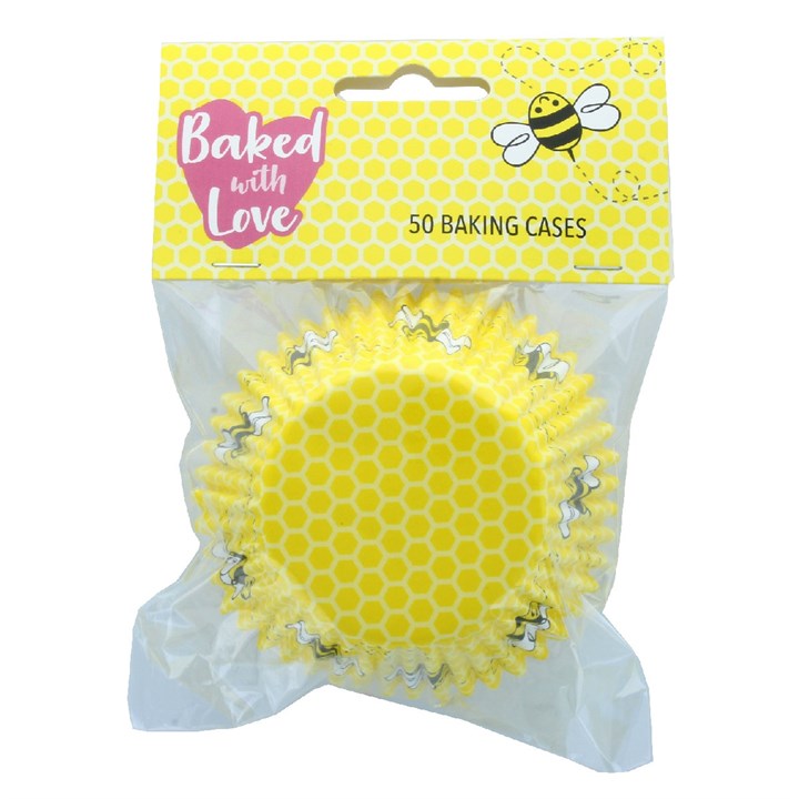Baked with Love Honeycomb Baking Cases - Pack of 50
