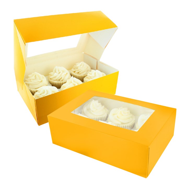 Baked With Love Brights Cupcake Boxes Twin Pack - Sunflower