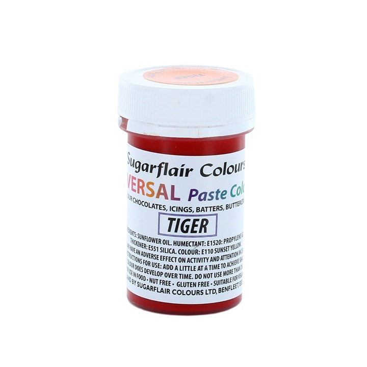 Sugarflair Universal Paste Colour Tiger 22g