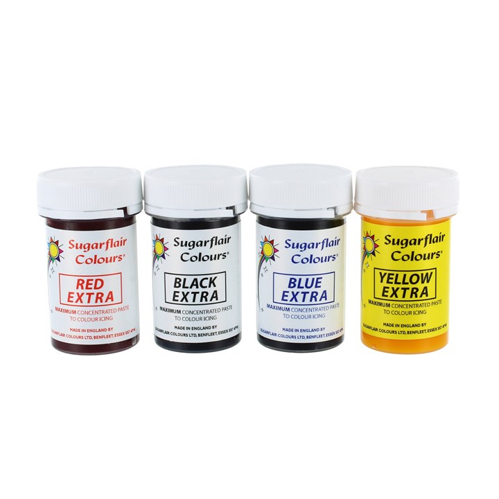 Sugarflair Extra Paste Colour Multipack 4 x 25g