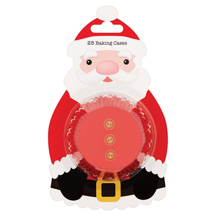 25 Santa Christmas Baking Cases