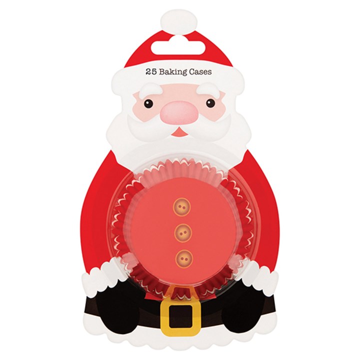 25 Santa Christmas Baking Cases 