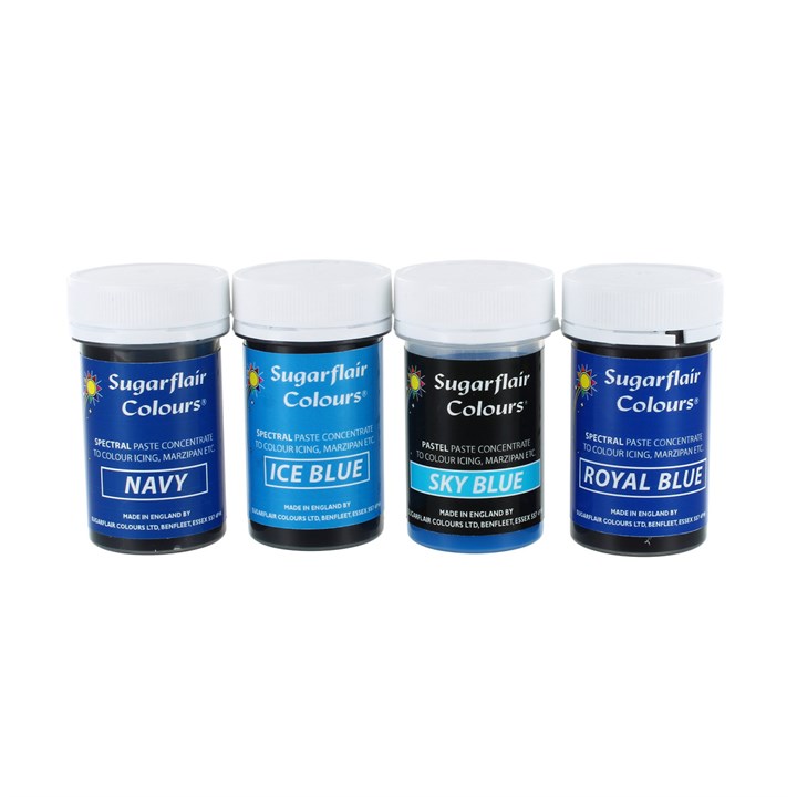 Sugarflair Paste Colour Multipack Blues 4 x 25g