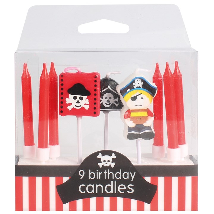 Pirate Cake Candles - Pack of 6