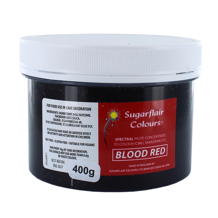 Sugarflair Spectral Food Colouring Paste - Blood Red - 400g