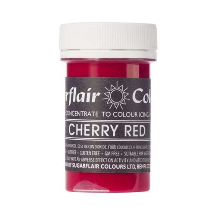Sugarflair Pastel Spectral Food Colouring Paste - Cherry Red - 25g