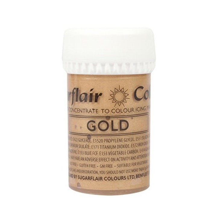 Sugarflair Spectral Food Colouring Paste - Gold Satin - 25g
