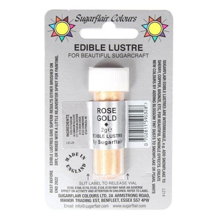 Sugarflair Lustre Dusting Colour - Rose Gold