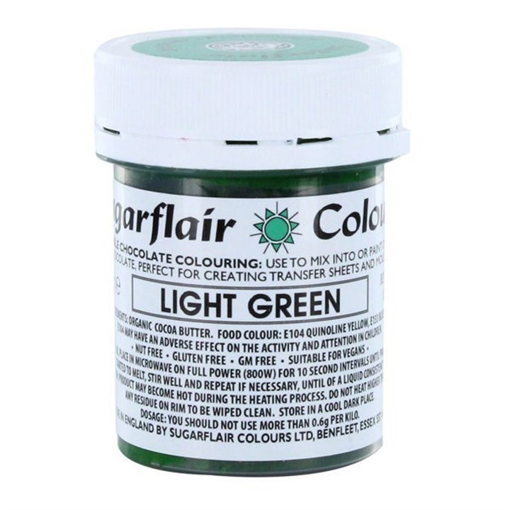 Sugarflair Chocolate Colouring Paste - Light Green - 35g