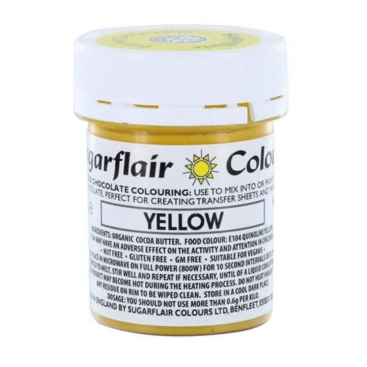 Sugarflair Chocolate Colouring Paste - Yellow - 35g