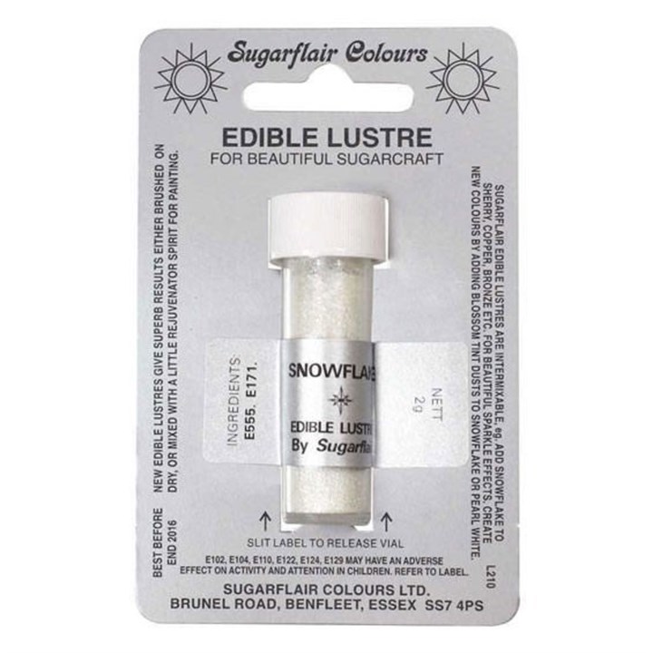 Sugarflair Lustre Dusting Colour - Snowflake