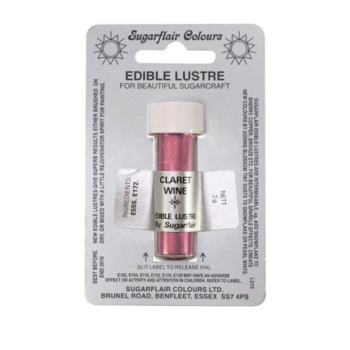 Sugarflair Lustre Dusting Colour - Claret Wine