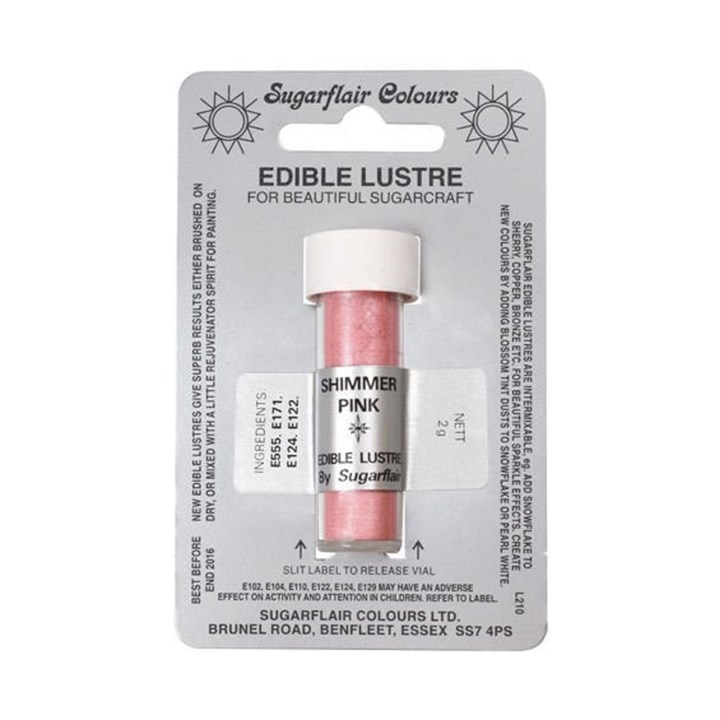 Sugarflair Lustre Dusting Colour - Shimmer Pink