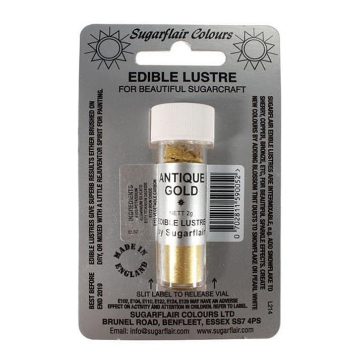 Sugarflair Lustre Dusting Colour - Antique Gold