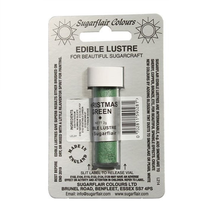 Sugarflair Lustre Dusting Colour - Christmas Green