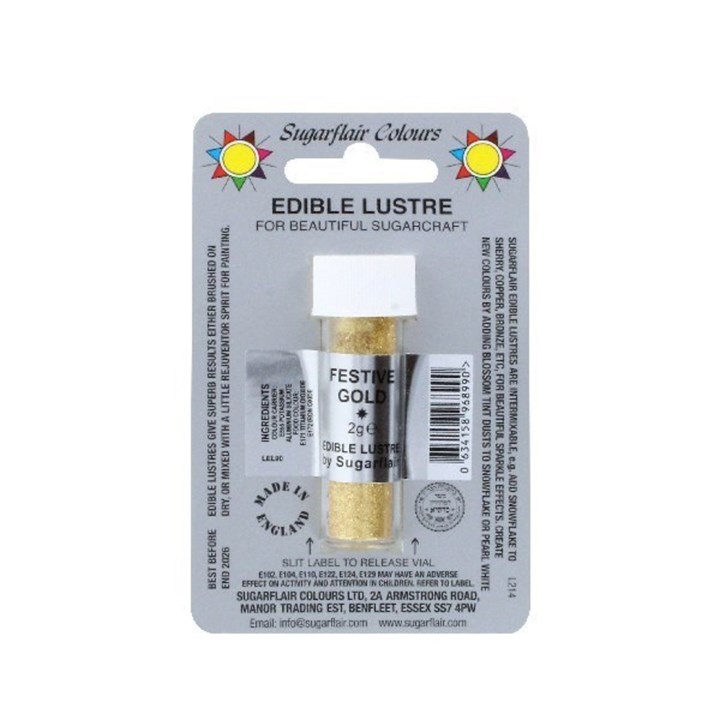 Sugarflair Lustre Dusting Colour - Festive Gold
