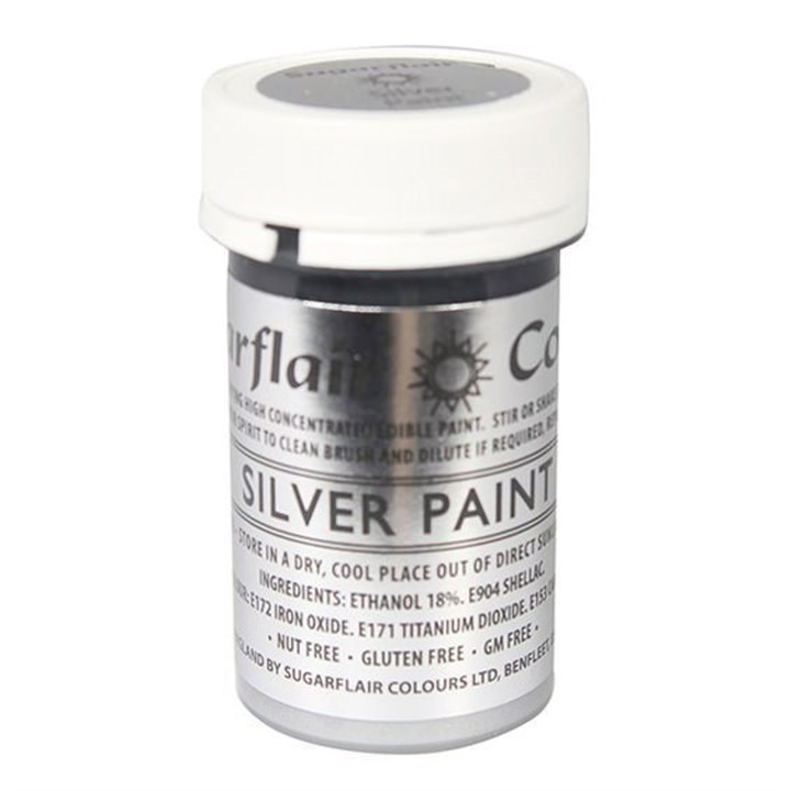 Sugarflair Edible Paint - Silver