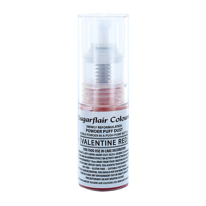Sugarflair Valentine Red Edible Glitter Pump Spray - 10g - E171 Free