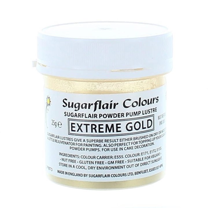 Sugarflair Lustre Dusting Powder - Extreme Gold (25g)