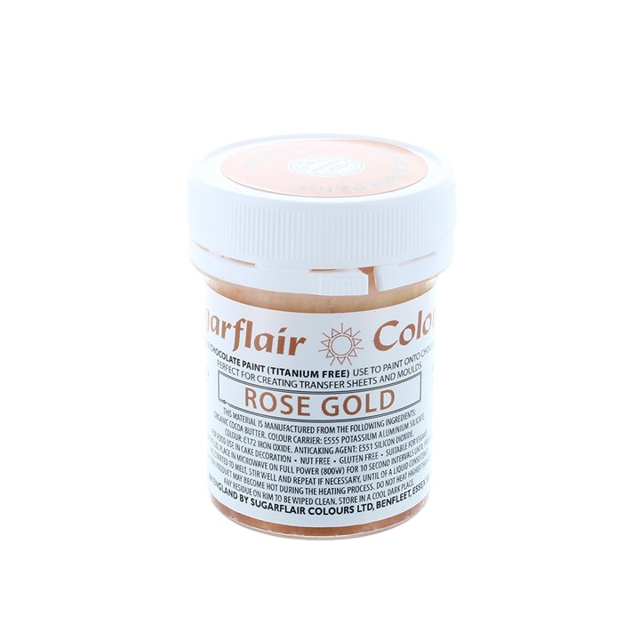 Sugarflair Titanium Free Rose Gold Chocolate Paint 35g