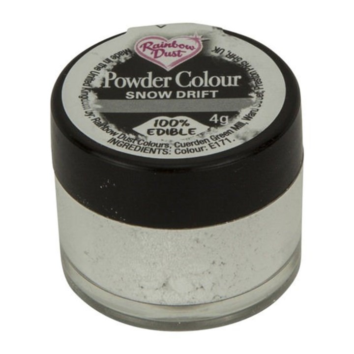 Rainbow Dust Edible Matt Dusting Colour - Snow Drift