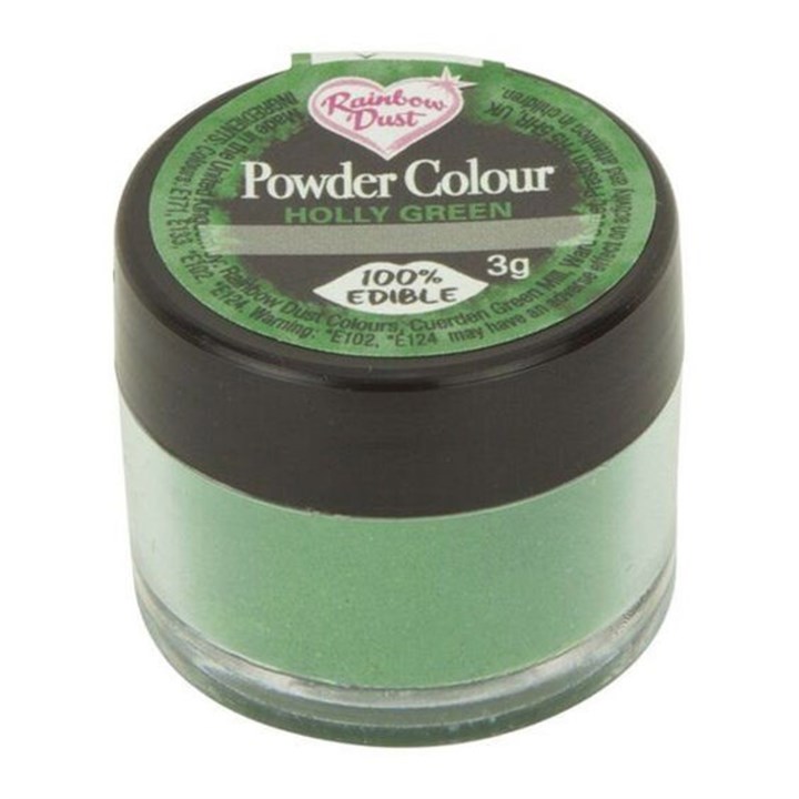 Rainbow Dust Edible Matt Dusting Colour - Holly Green