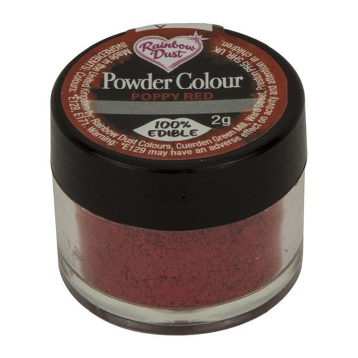 Rainbow Dust Edible Matt Dusting Colour - Poppy Red