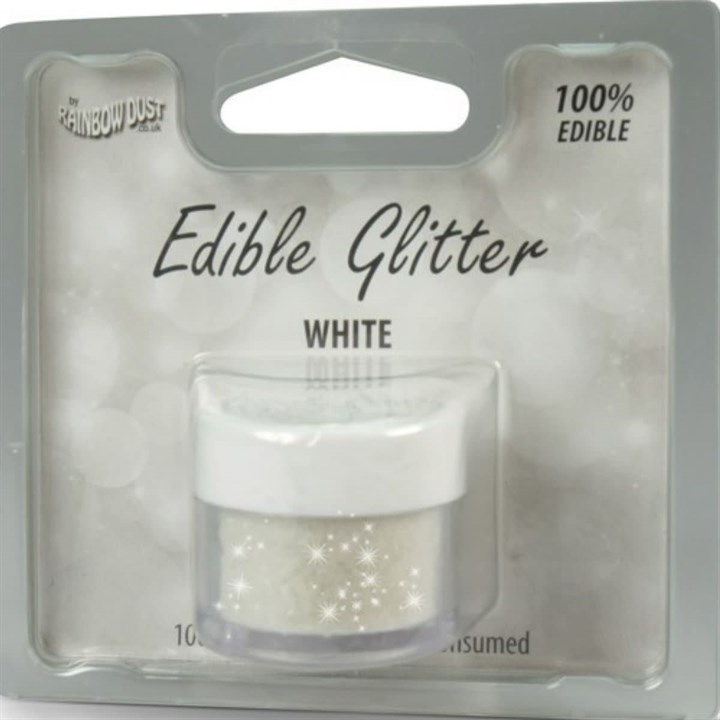 Rainbow Dust Edible Glitter - White - 5g