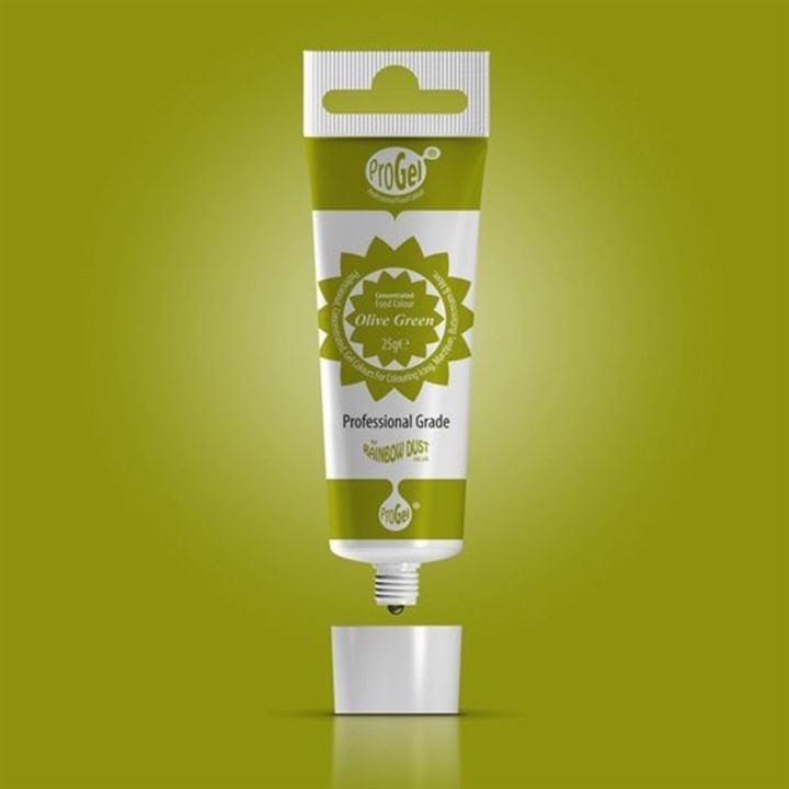 ProGel Concentrated Food Colour by Rainbow Dust - 25g - Olive Green