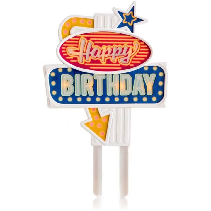 Happy Birthday Flashing Cake Topper