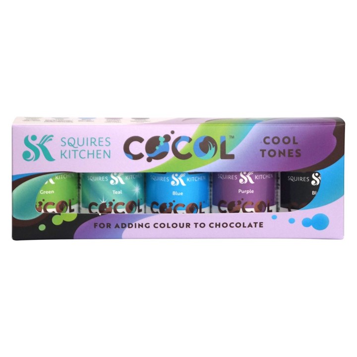 Squires Cocol Chocolate Colourings Set - Cool Hues