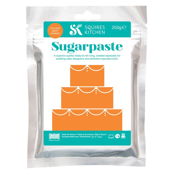 Squires Sugarpaste -Zesty Orange - 250g