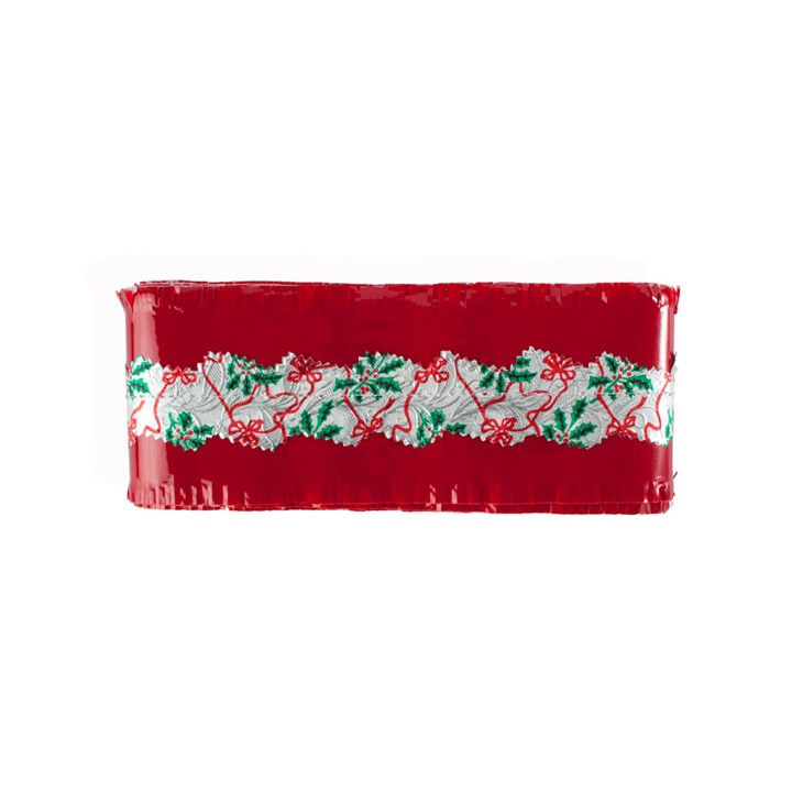 Christmas Frill Holly And Bow Red