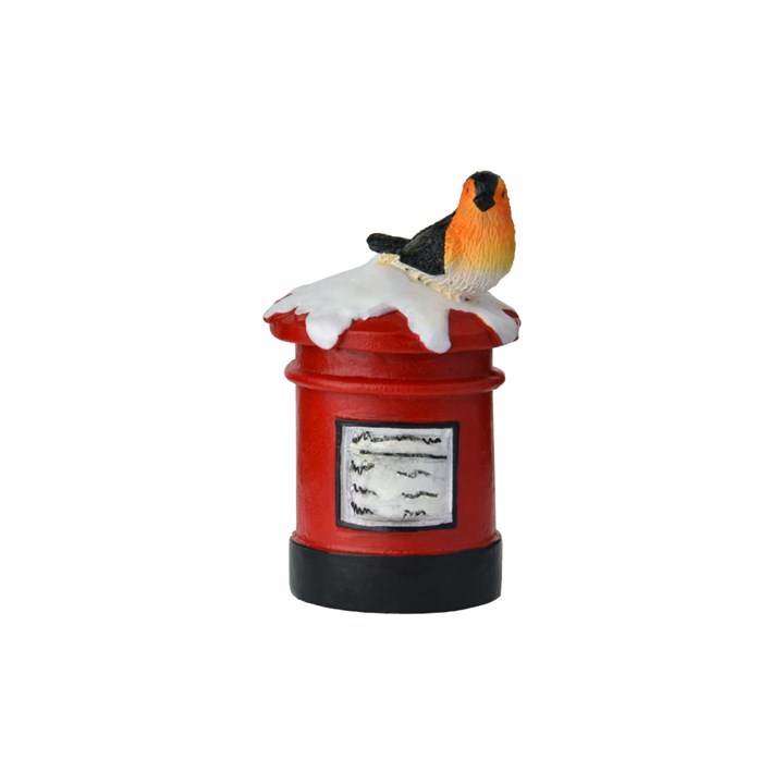 Resin Post Box with Robin - 50mm