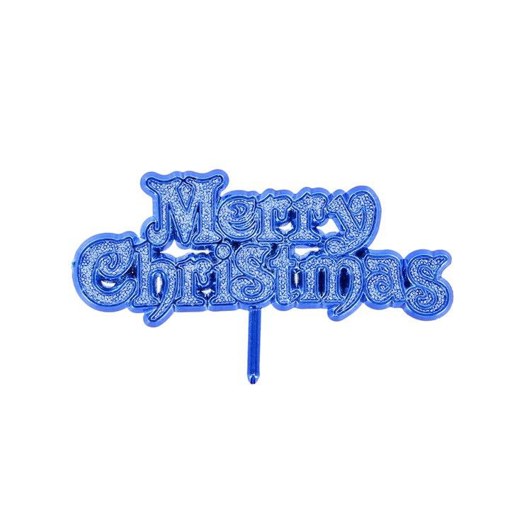 Merry Christmas Blue Motto, 100